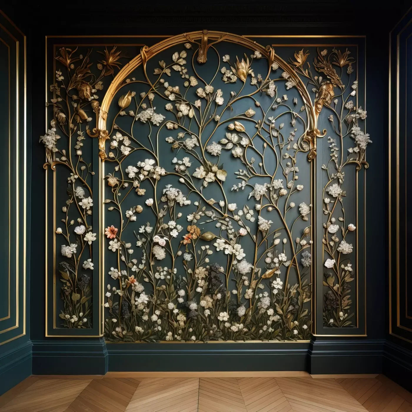 Golden Garden Wall 10’X10’ Ultracloth (120 X Inch) Backdrop