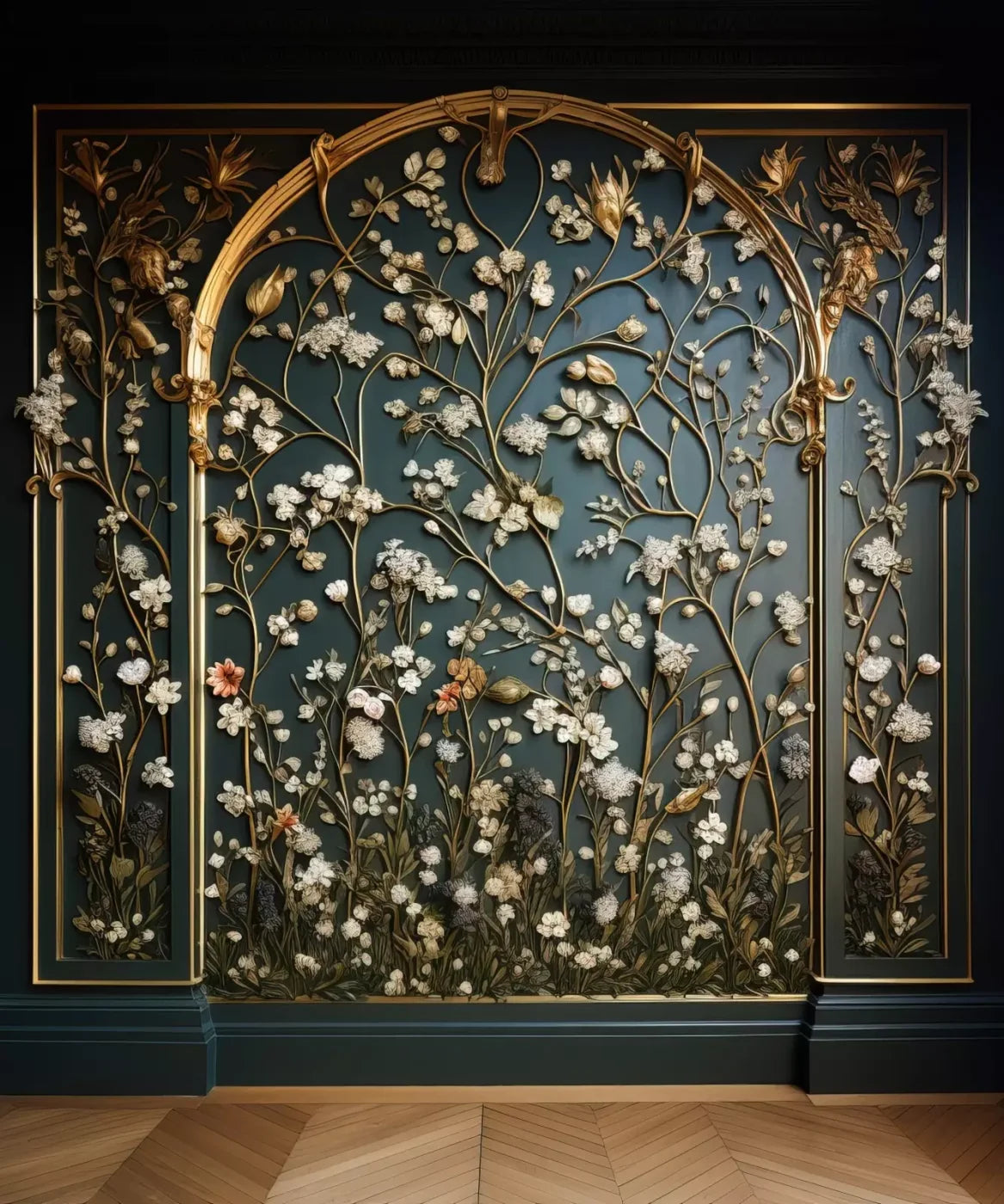 Golden Garden Wall 10’X12’ Ultracloth (120 X 144 Inch) Backdrop