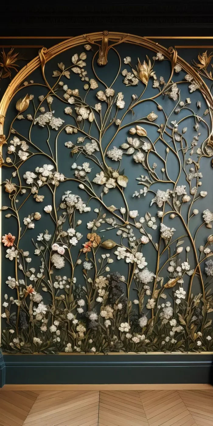 Golden Garden Wall 10’X20’ Ultracloth (120 X 240 Inch) Backdrop