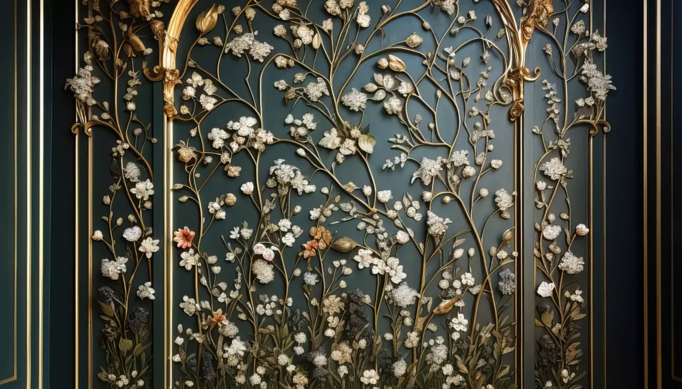 Golden Garden Wall 14’X8’ Ultracloth (168 X 96 Inch) Backdrop