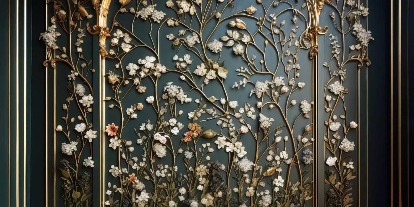 Golden Garden Wall 16’X8’ Ultracloth (192 X 96 Inch) Backdrop