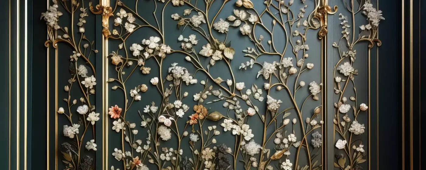 Golden Garden Wall 20’X8’ Ultracloth (240 X 96 Inch) Backdrop