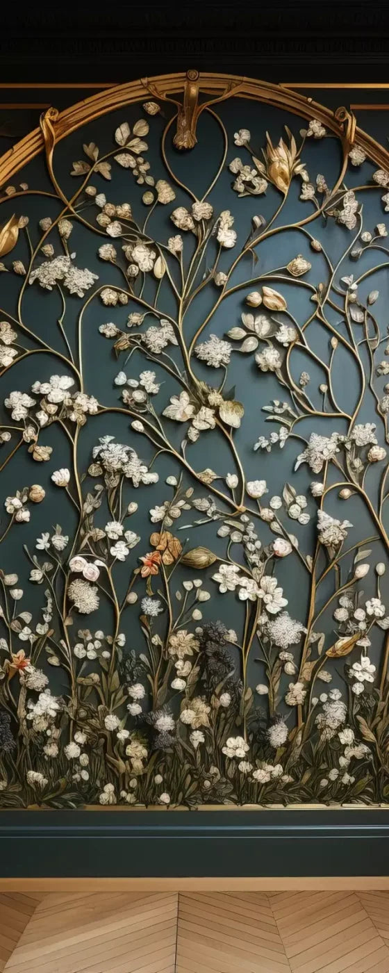 Golden Garden Wall 8’X20’ Ultracloth (96 X 240 Inch) Backdrop