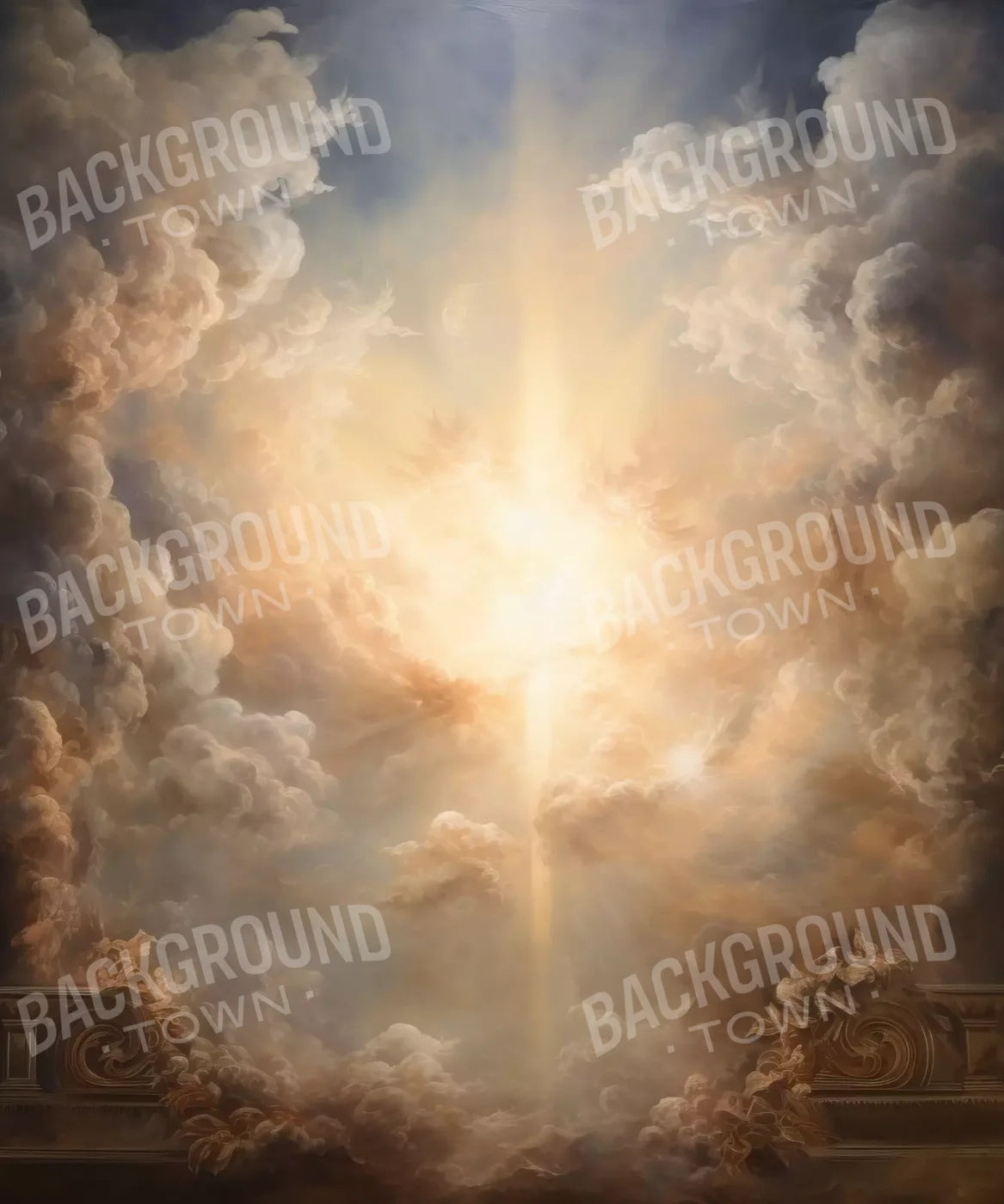 White Brown Gold Backdrop for Photography