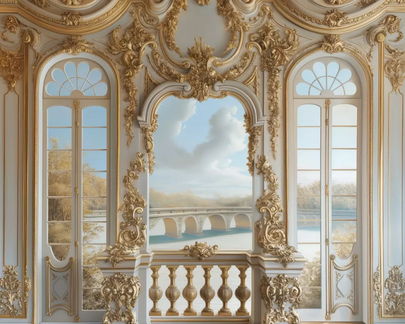 Golden Monty Window 10’X8’ Fleece (120 X 96 Inch) Backdrop