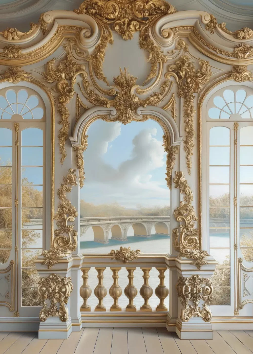 Golden Monty Window 5’X7’ Ultracloth (60 X 84 Inch) Backdrop