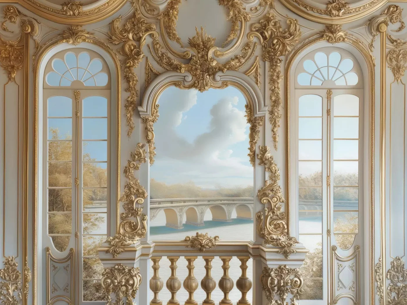 Golden Monty Window 6’8X5’ Fleece (80 X 60 Inch) Backdrop