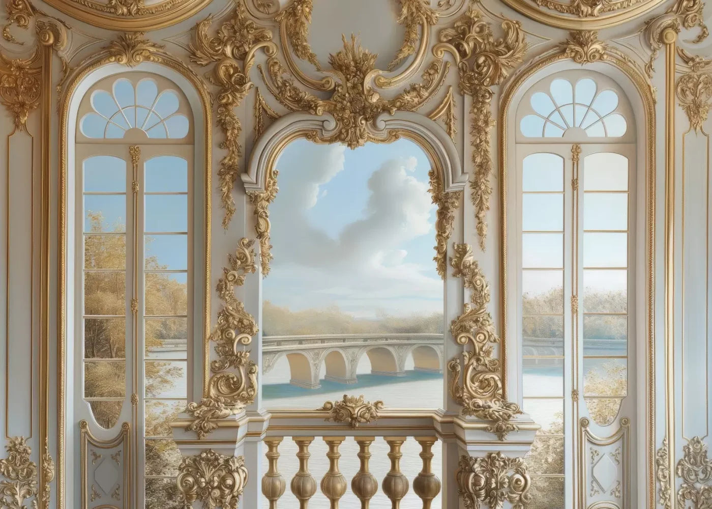 Golden Monty Window 7’X5’ Ultracloth (84 X 60 Inch) Backdrop