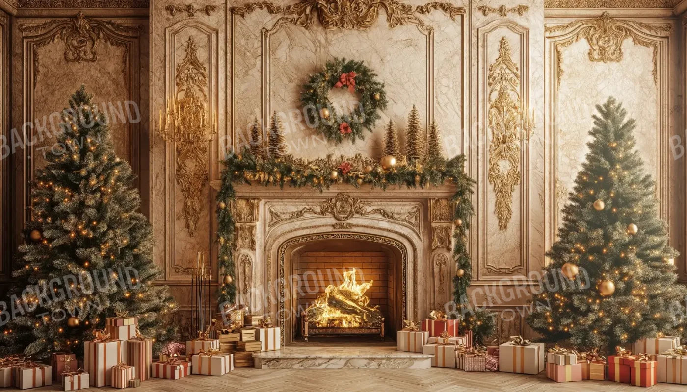 Golden Noel 14’x8’ UltraCloth (168 x 96 inch) Backdrop