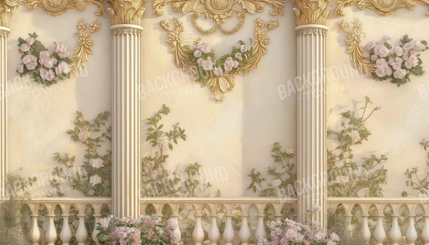 Golden Pillars 14’X8’ Ultracloth (168 X 96 Inch) Backdrop