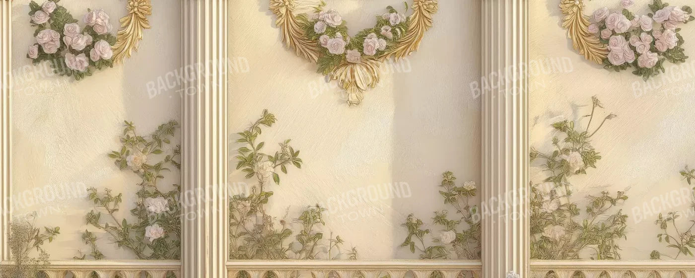 Golden Pillars 20’X8’ Ultracloth (240 X 96 Inch) Backdrop