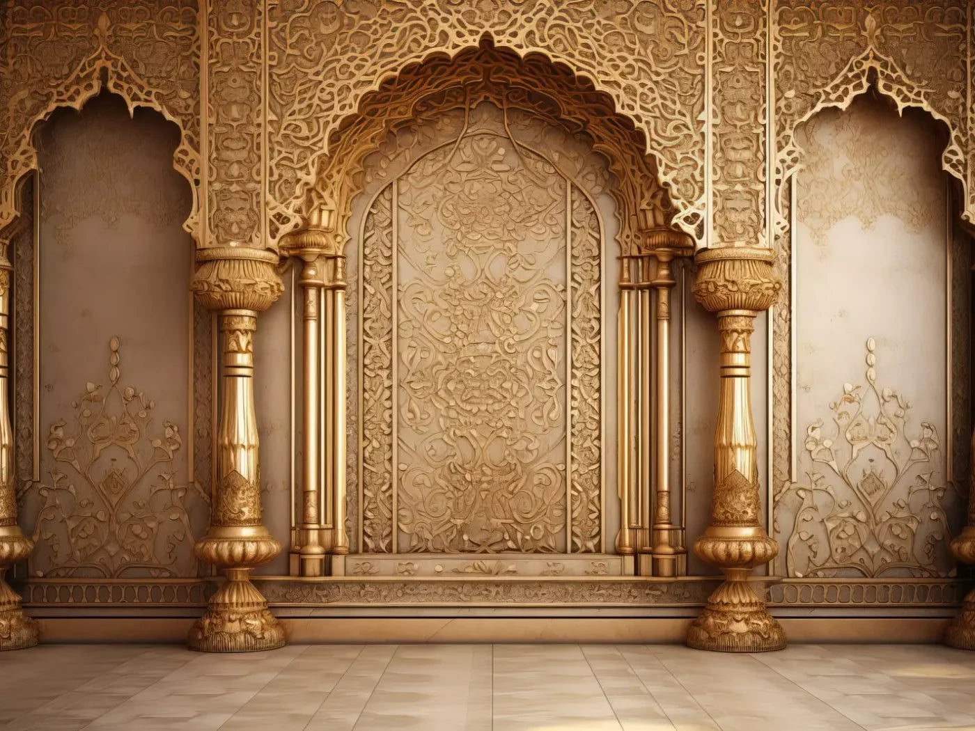 Golden Royal 6’8X5’ Fleece (80 X 60 Inch) Backdrop