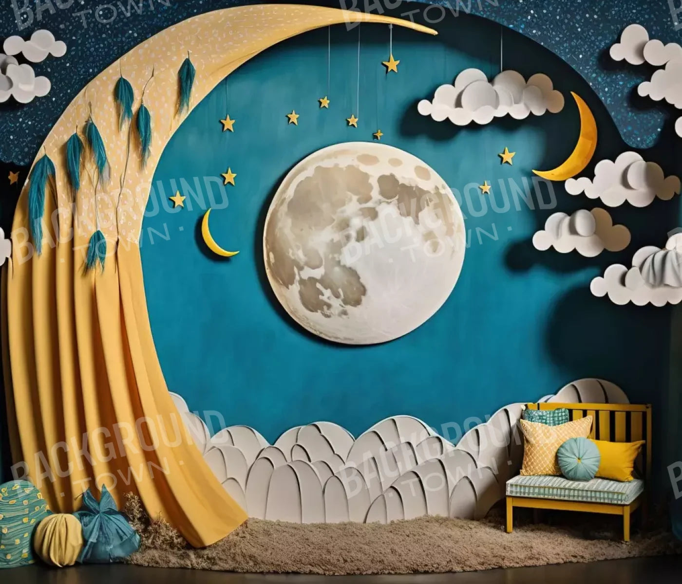 Goodnight Moon 12X10 Ultracloth ( 144 X 120 Inch ) Backdrop