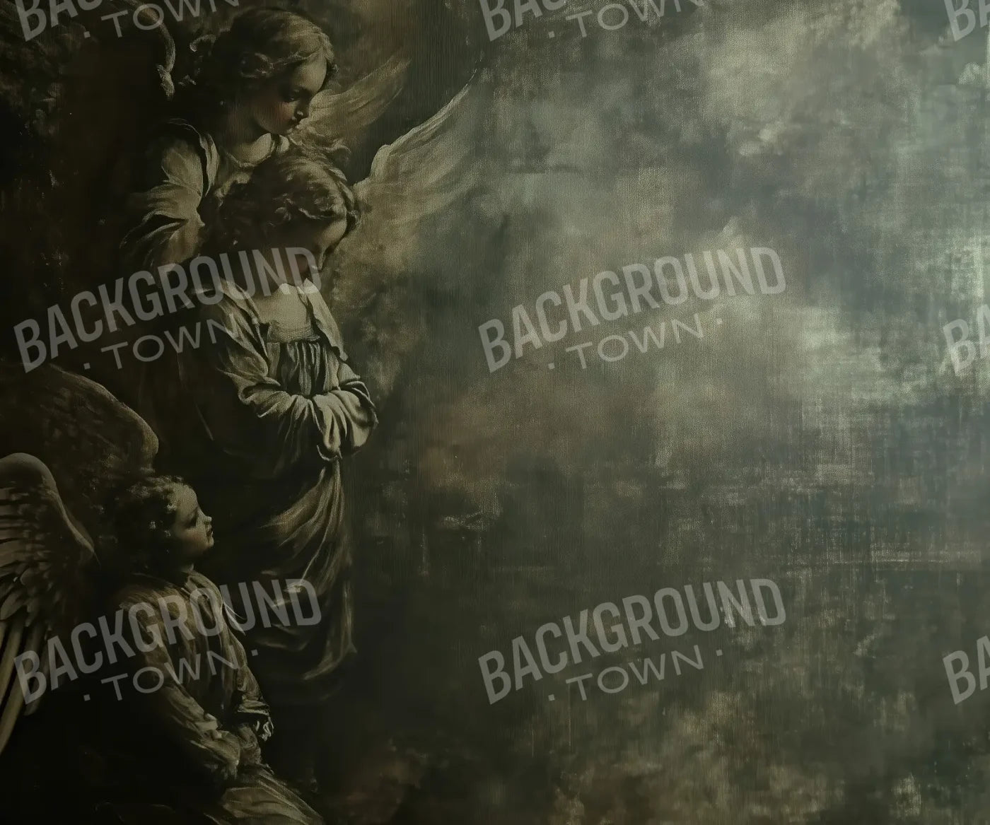 Gothic Angels2 5’x4’2 Fleece (60 x 50 inch) Backdrop
