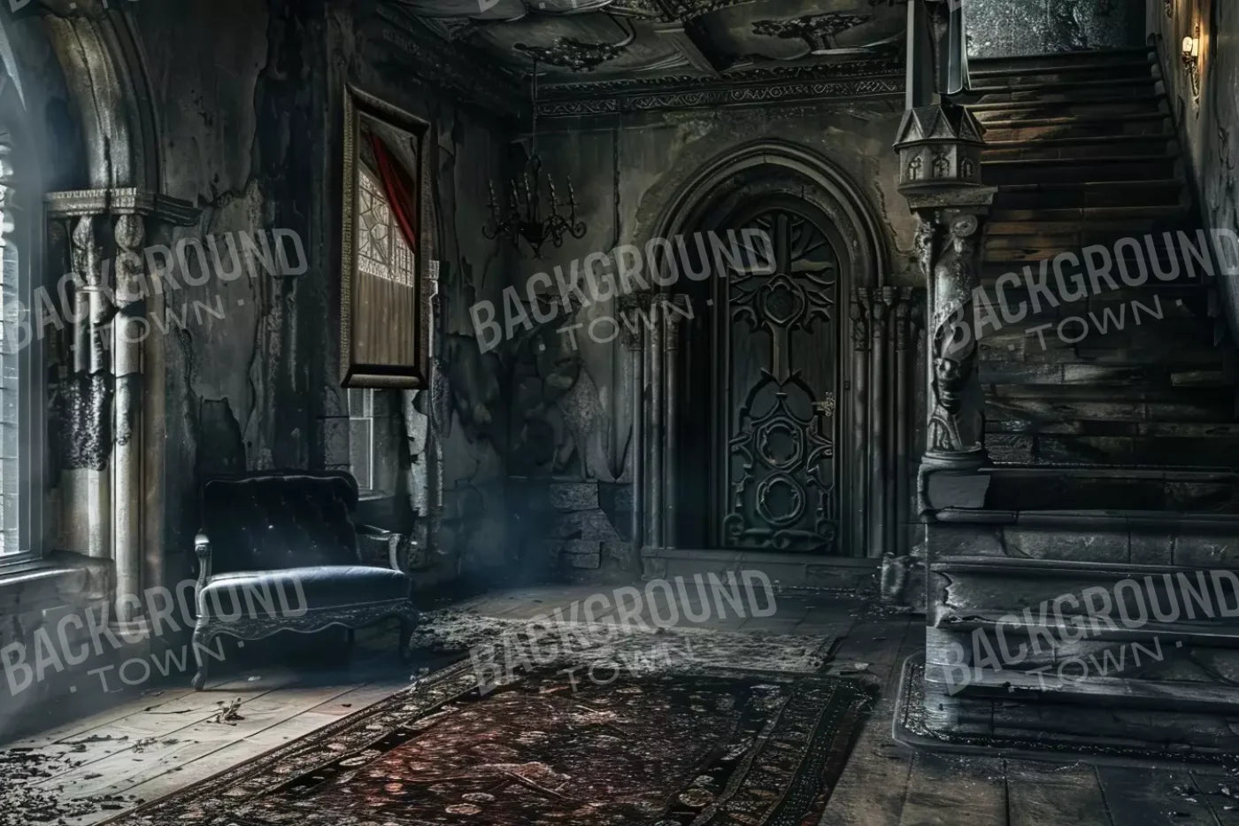 Gothic Entry 12’X8’ Ultracloth (144 X 96 Inch) Backdrop