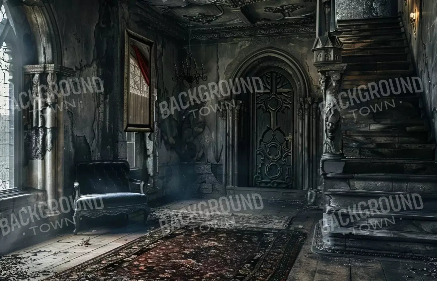 Gothic Entry 14’X9’ Ultracloth (168 X 108 Inch) Backdrop