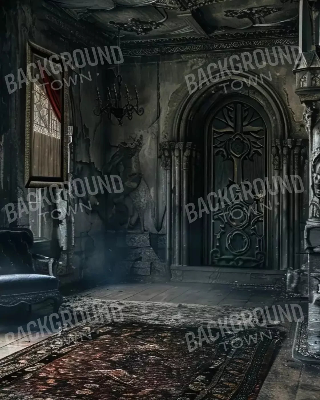 Gothic Entry 8’X10’ Fleece (96 X 120 Inch) Backdrop