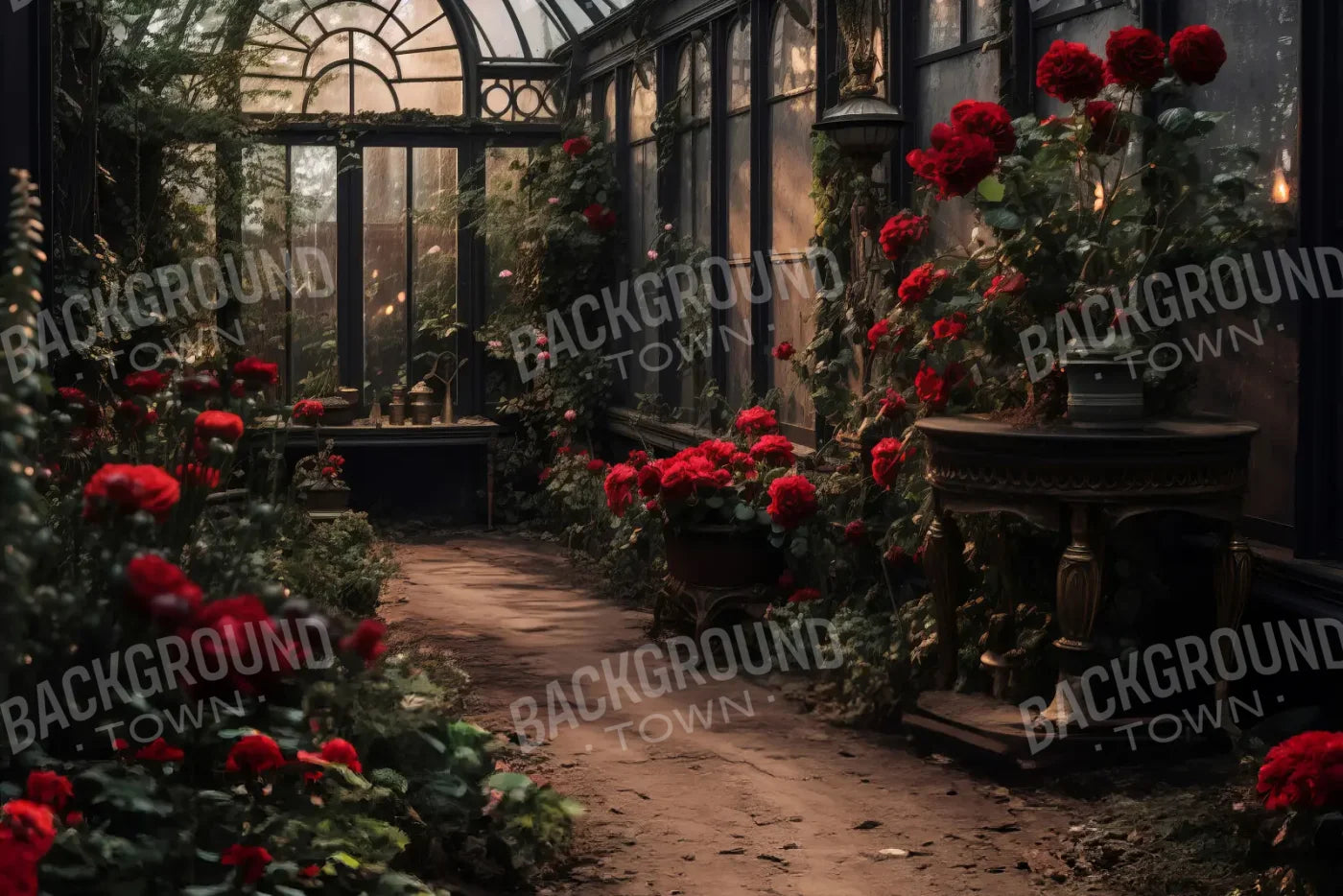 Gothic Green House 12’x8’ UltraCloth (144 x 96 inch) Backdrop