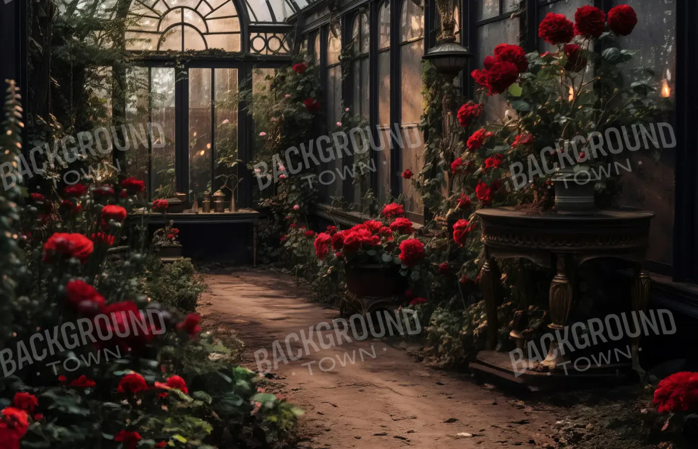 Gothic Green House 14’x9’ UltraCloth (168 x 108 inch) Backdrop