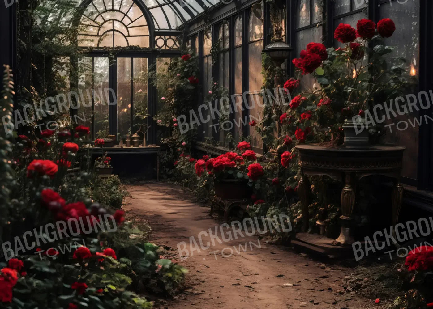 Gothic Green House 7’x5’ UltraCloth (84 x 60 inch) Backdrop