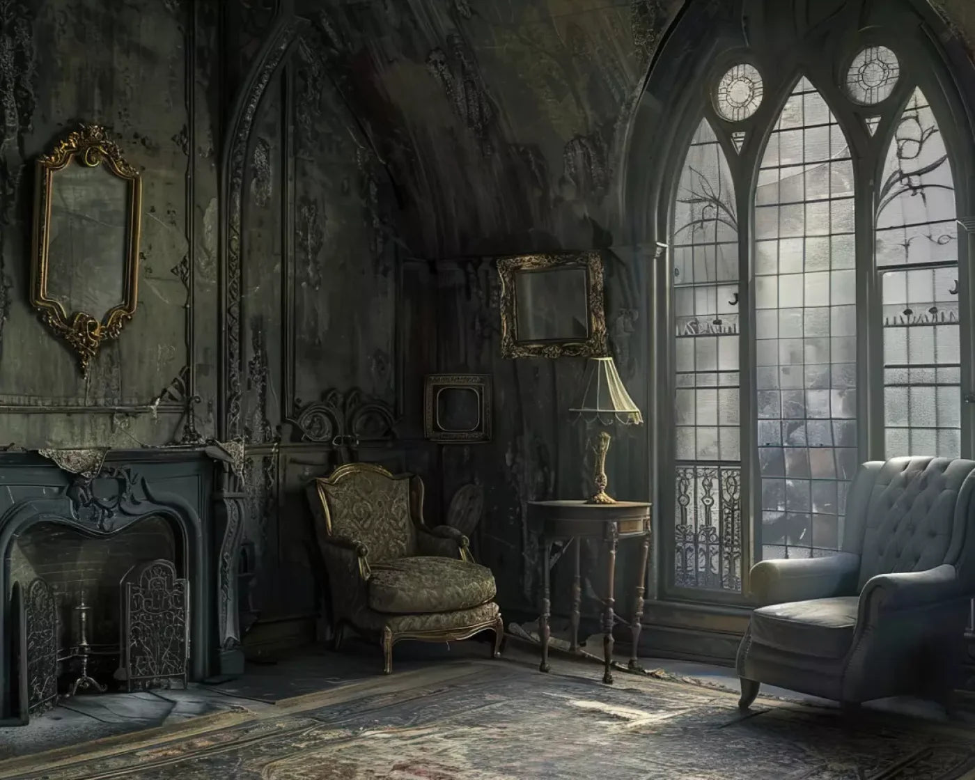 Gothic Living I 10’X8’ Fleece (120 X 96 Inch) Backdrop