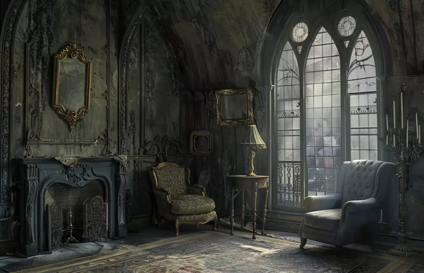 Gothic Living I 14’X9’ Ultracloth (168 X 108 Inch) Backdrop