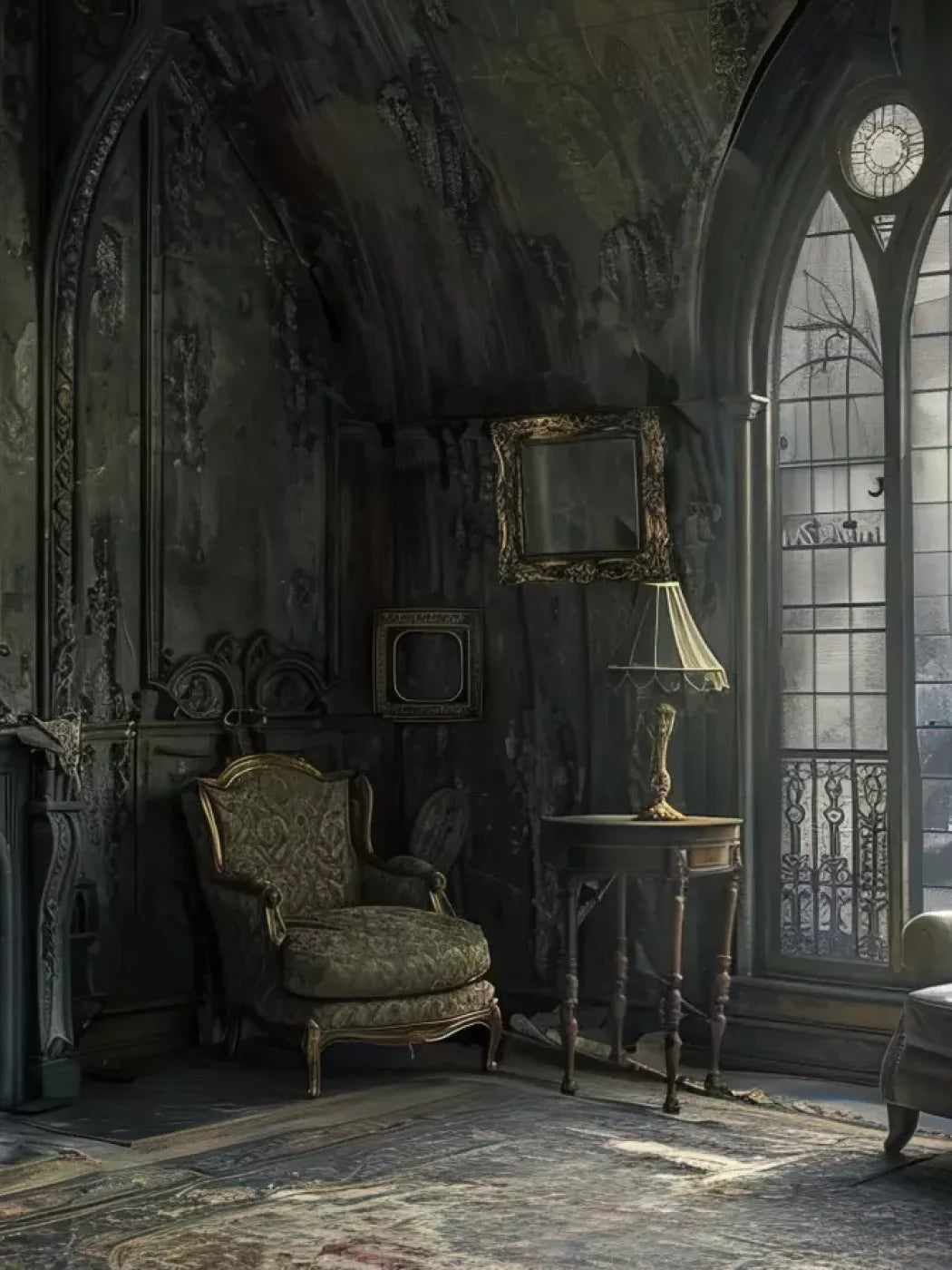 Gothic Living I 6’X8’ Fleece (72 X 96 Inch) Backdrop
