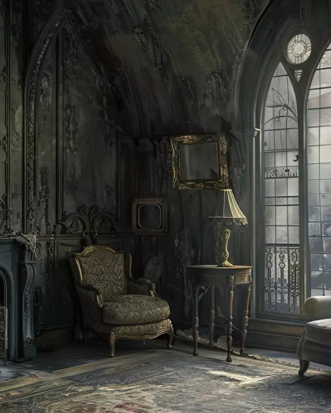 Gothic Living I 8’X10’ Fleece (96 X 120 Inch) Backdrop