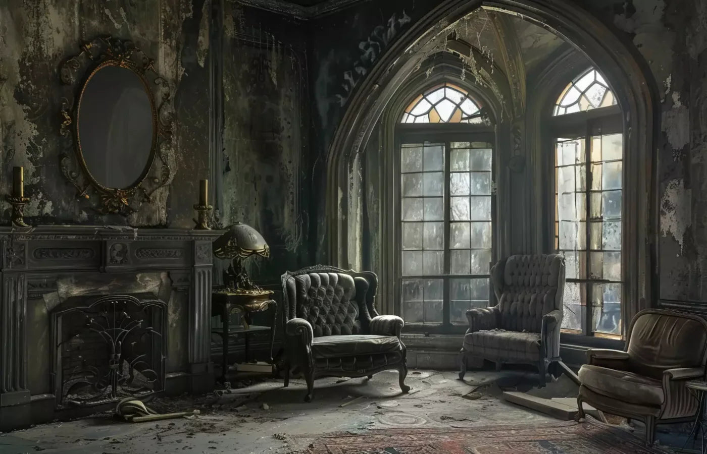 Gothic Living Ii 14’X9’ Ultracloth (168 X 108 Inch) Backdrop