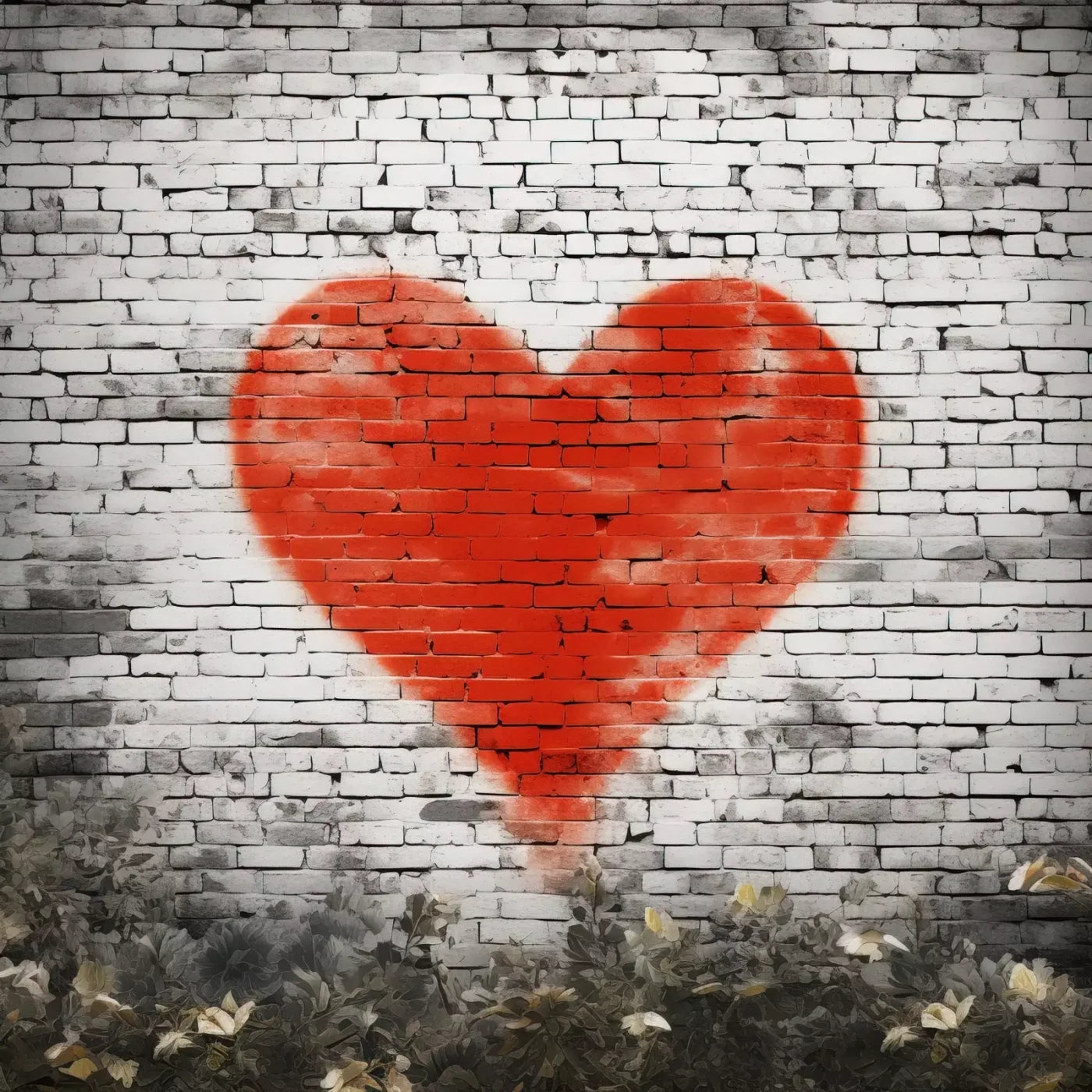 Graffitti Heart I 10’X10’ Ultracloth (120 X Inch) Backdrop