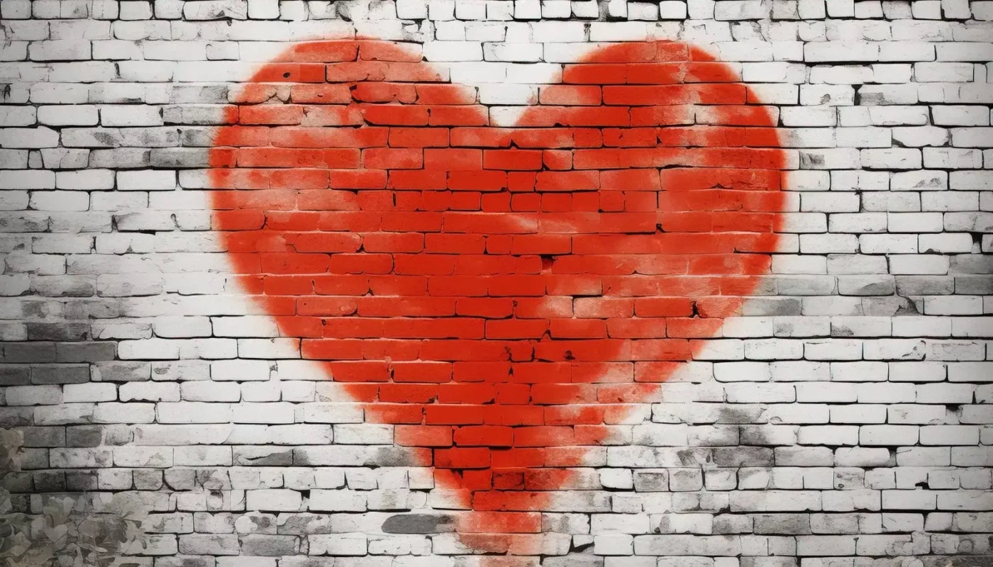 Graffitti Heart I 14’X8’ Ultracloth (168 X 96 Inch) Backdrop