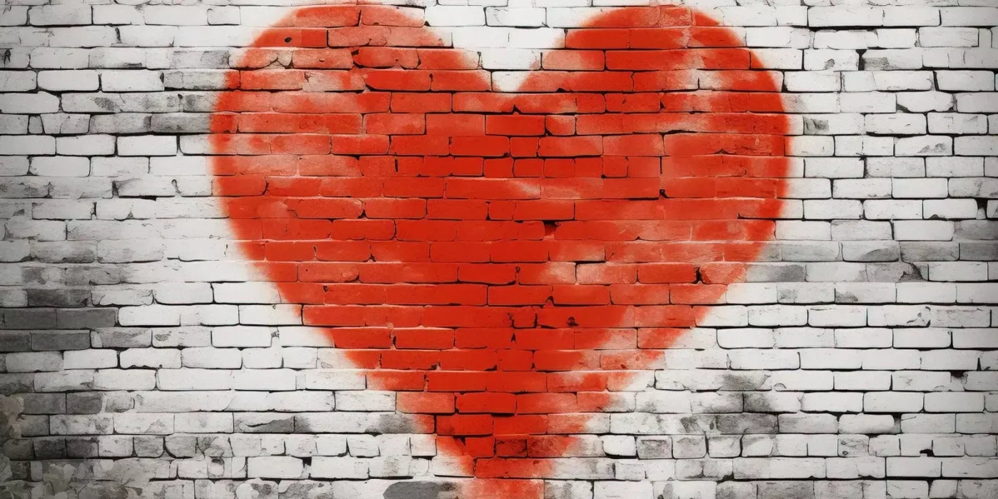 Graffitti Heart I 16’X8’ Ultracloth (192 X 96 Inch) Backdrop