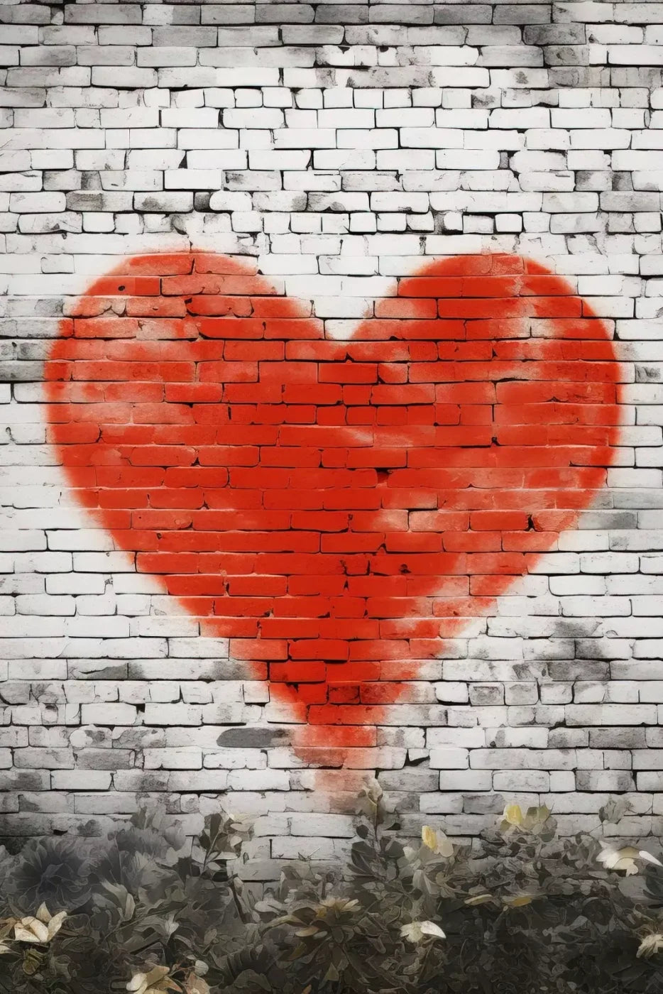 Graffitti Heart I 8’X12’ Ultracloth (96 X 144 Inch) Backdrop
