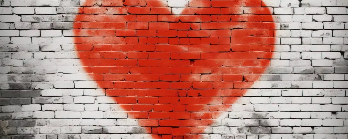 Graffitti Heart I Backdrop