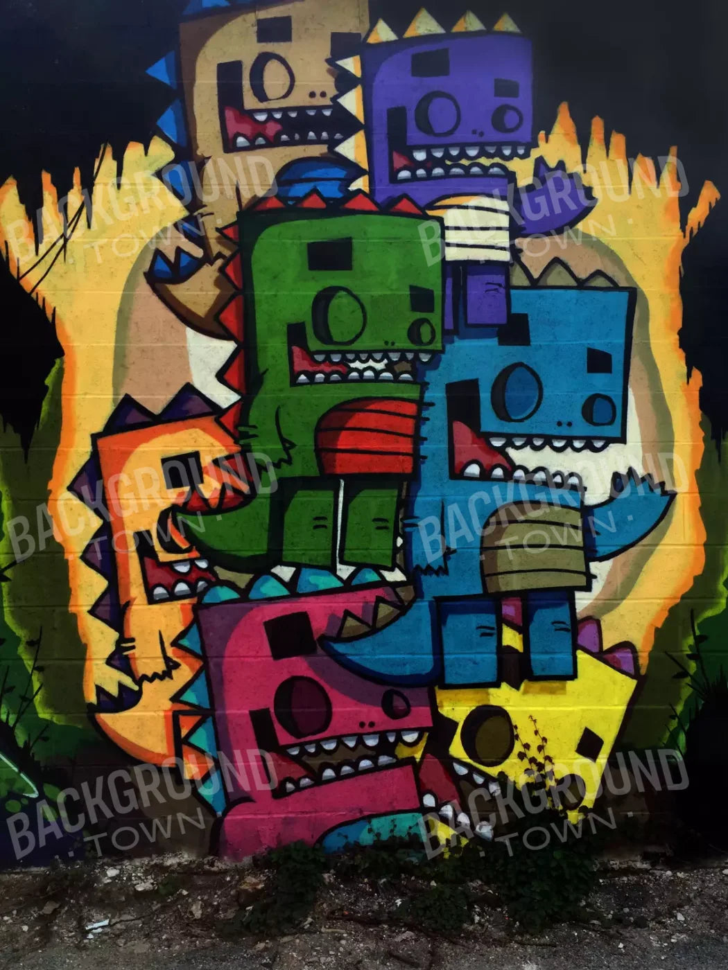 Graffiti1 5X68 Fleece ( 60 X 80 Inch ) Backdrop