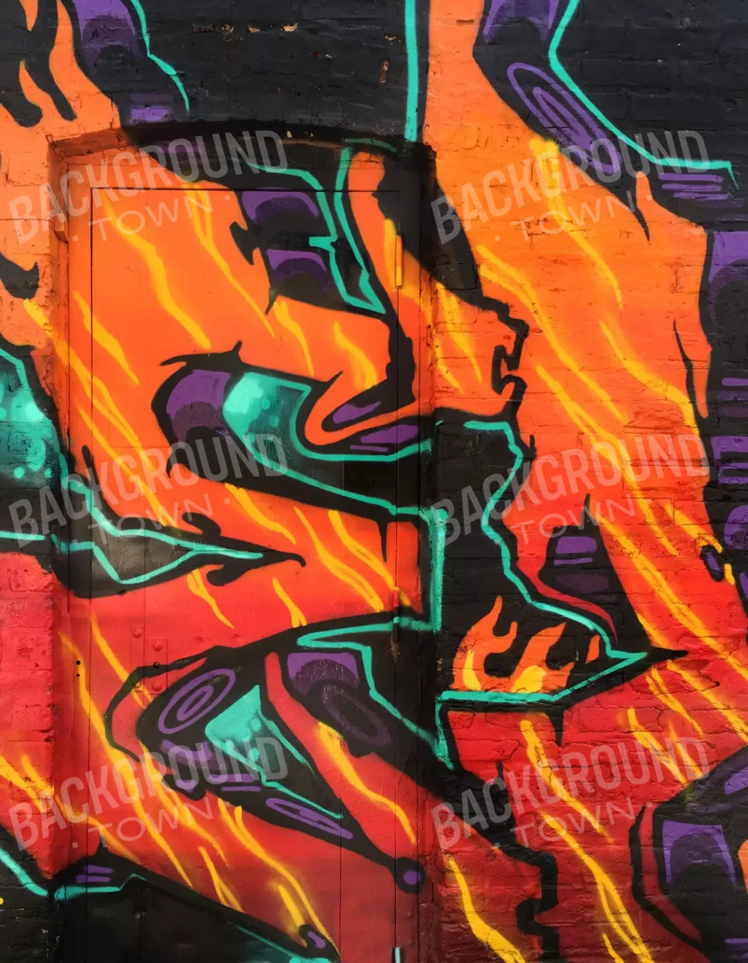 Graffiti2 6X8 Fleece ( 72 X 96 Inch ) Backdrop