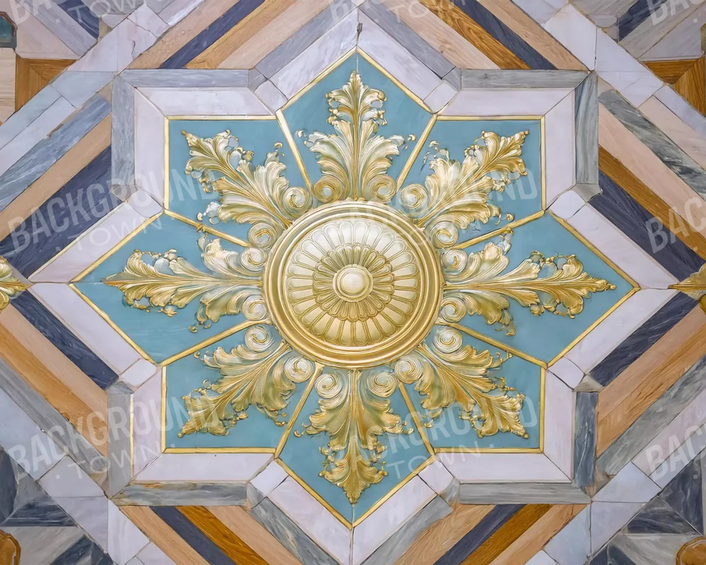 Grand Ballroom Medallion Ii 10’X8’ Fleece (120 X 96 Inch) Backdrop