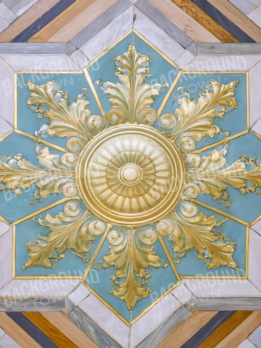 Grand Ballroom Medallion Ii 6’X8’ Fleece (72 X 96 Inch) Backdrop