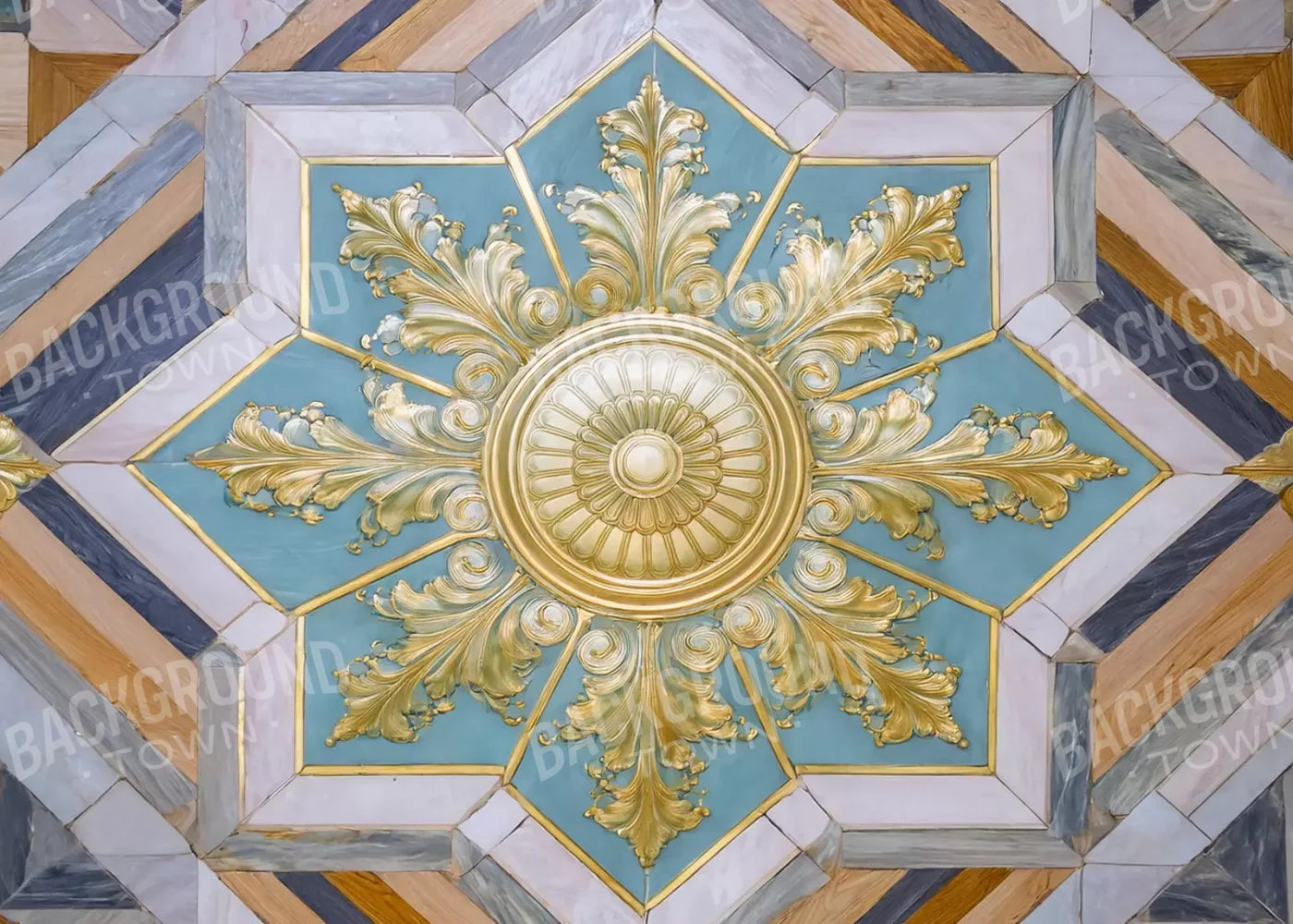 Grand Ballroom Medallion Ii 7’X5’ Ultracloth (84 X 60 Inch) Backdrop