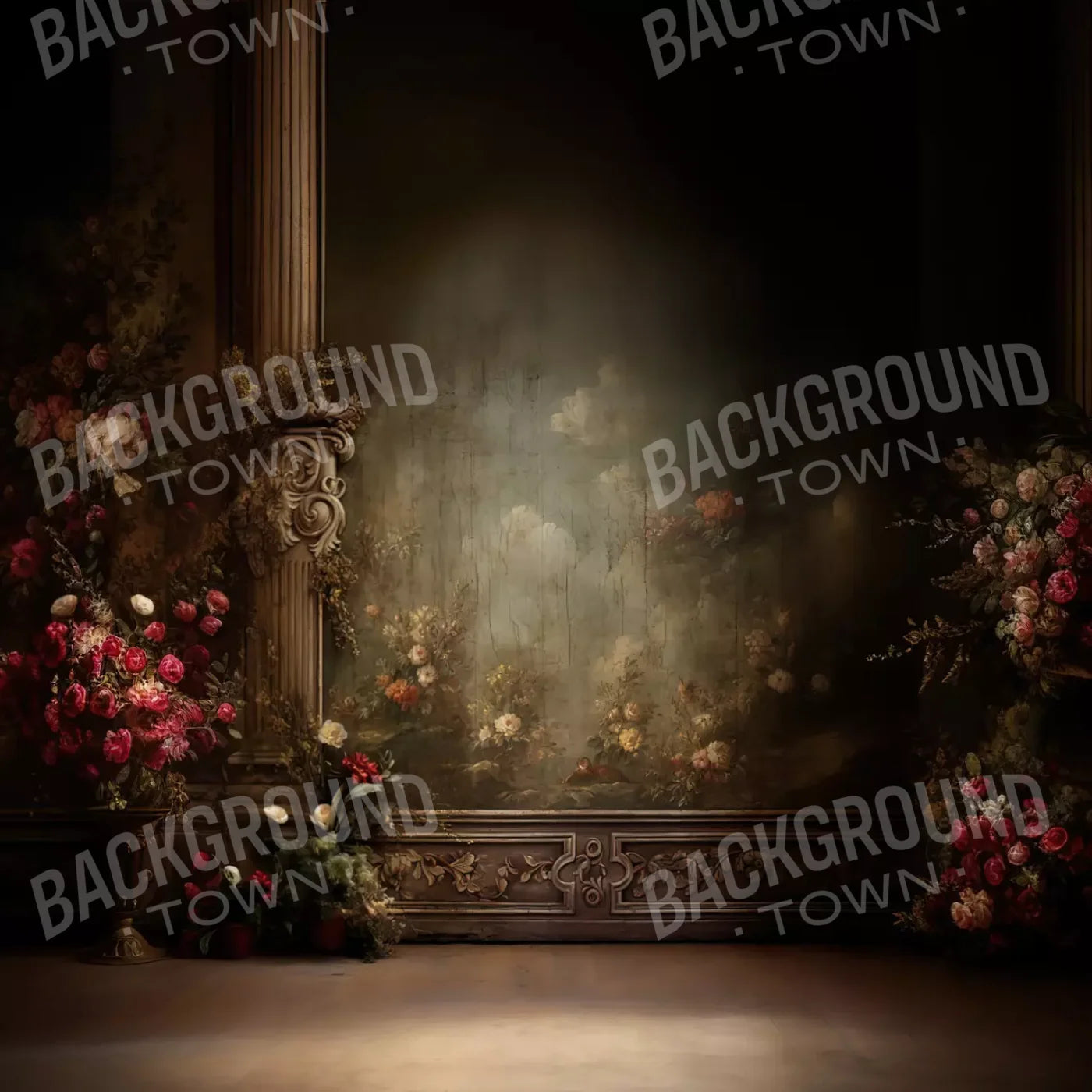 Greco Wall Iii Landscape 8’X8’ Fleece (96 X Inch) Backdrop