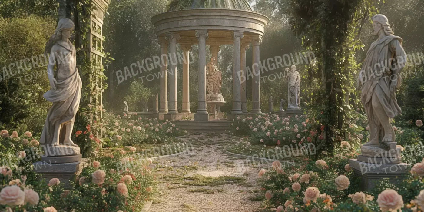 Greek Garden In Morning 16’X8’ Ultracloth (192 X 96 Inch) Backdrop