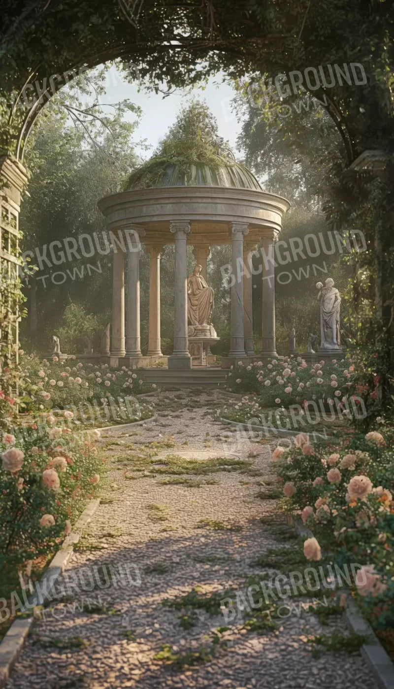 Greek Garden In Morning 8’X14’ Ultracloth (96 X 168 Inch) Backdrop