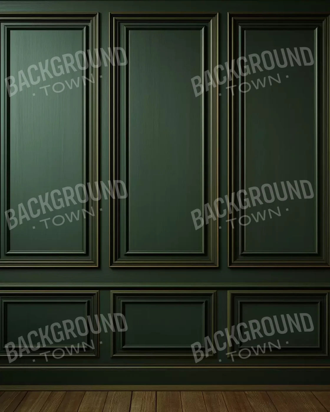 Green Panel Wall 3 8’X10’ Fleece (96 X 120 Inch) Backdrop