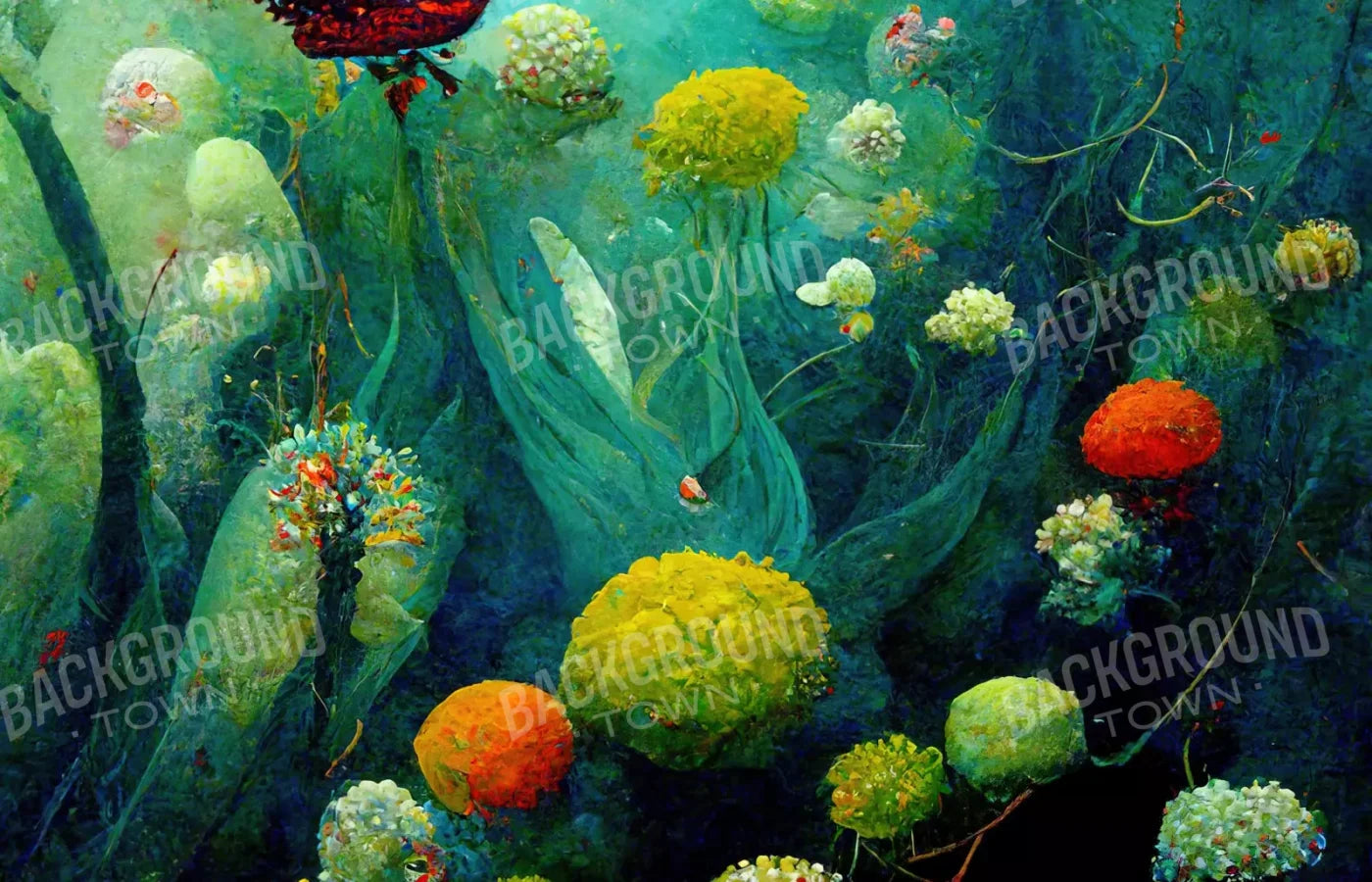 Green Sea 12X8 Ultracloth ( 144 X 96 Inch ) Backdrop