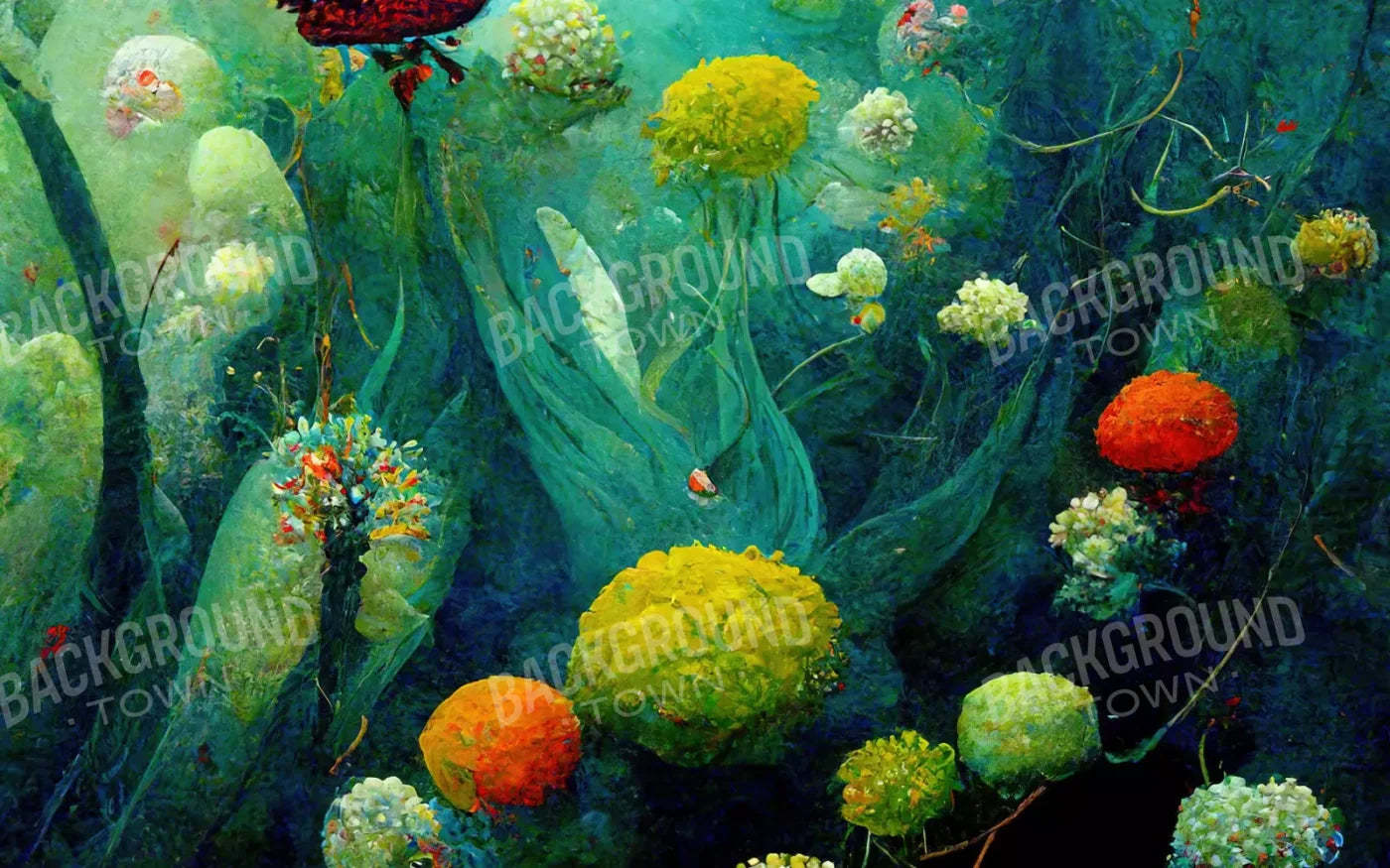 Green Sea 14X9 Ultracloth ( 168 X 108 Inch ) Backdrop