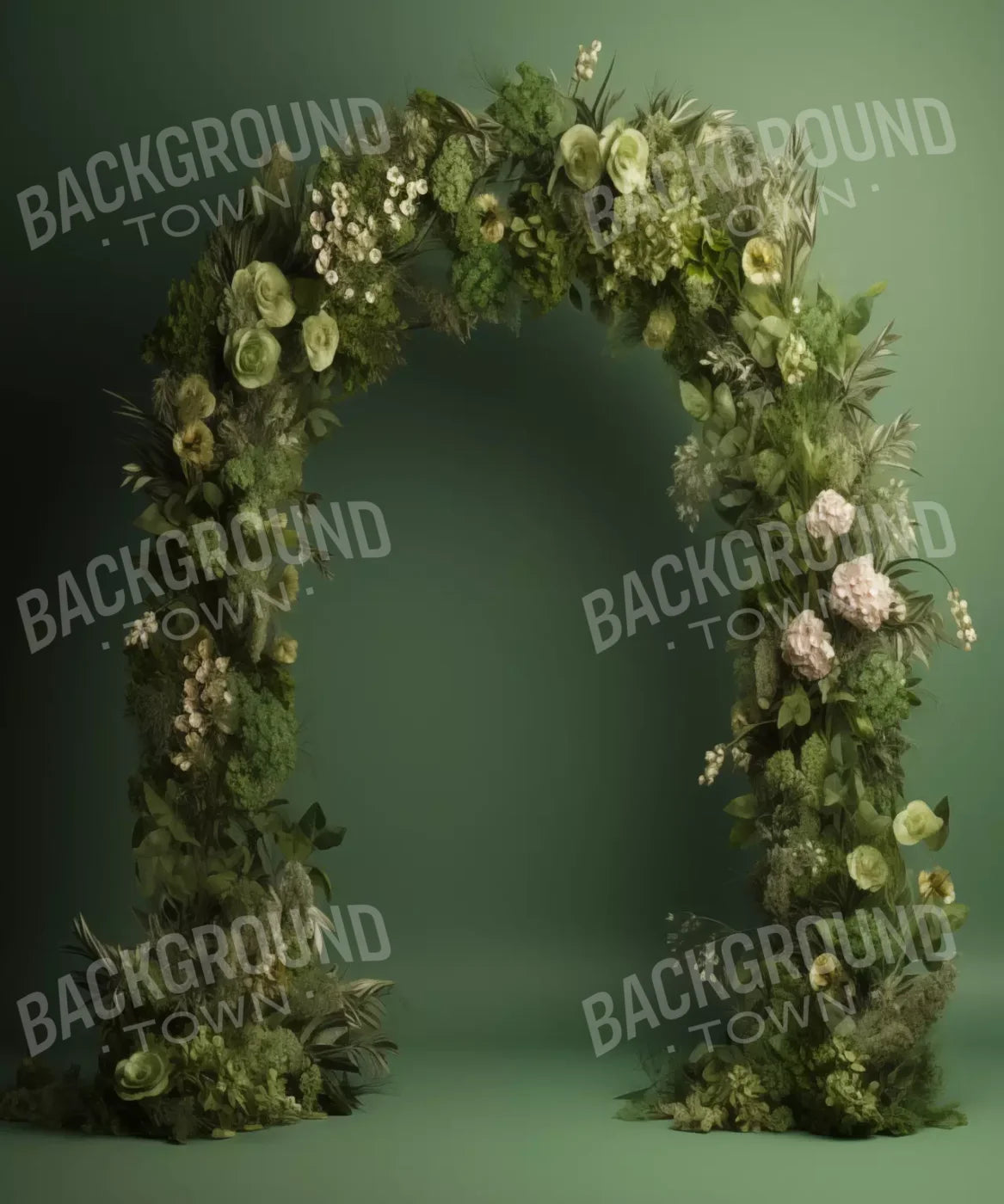 Green Studio Floral Arch 10’X12’ Ultracloth (120 X 144 Inch) Backdrop
