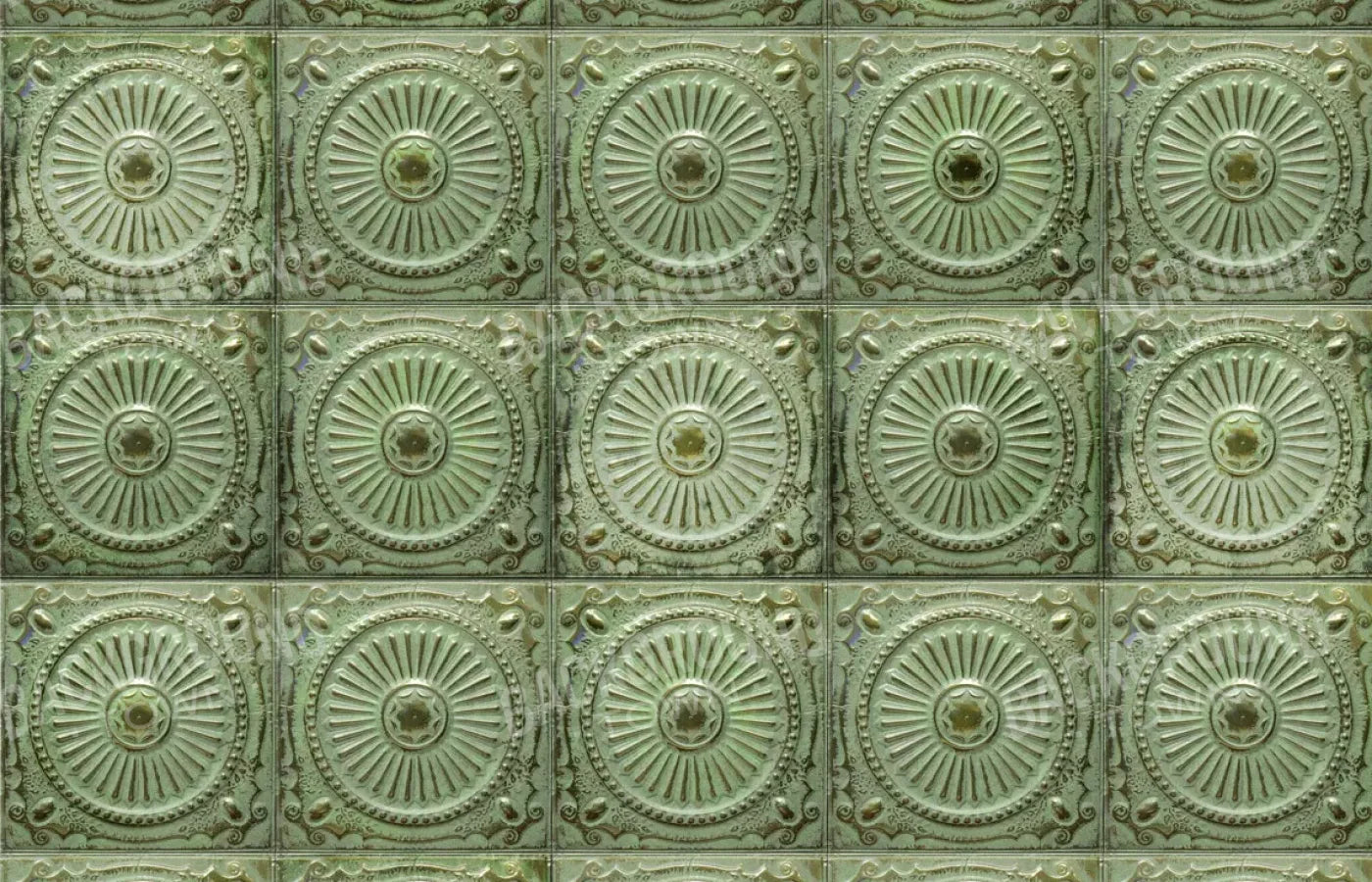 Green Tiles 12’X8’ Ultracloth (144 X 96 Inch) Backdrop