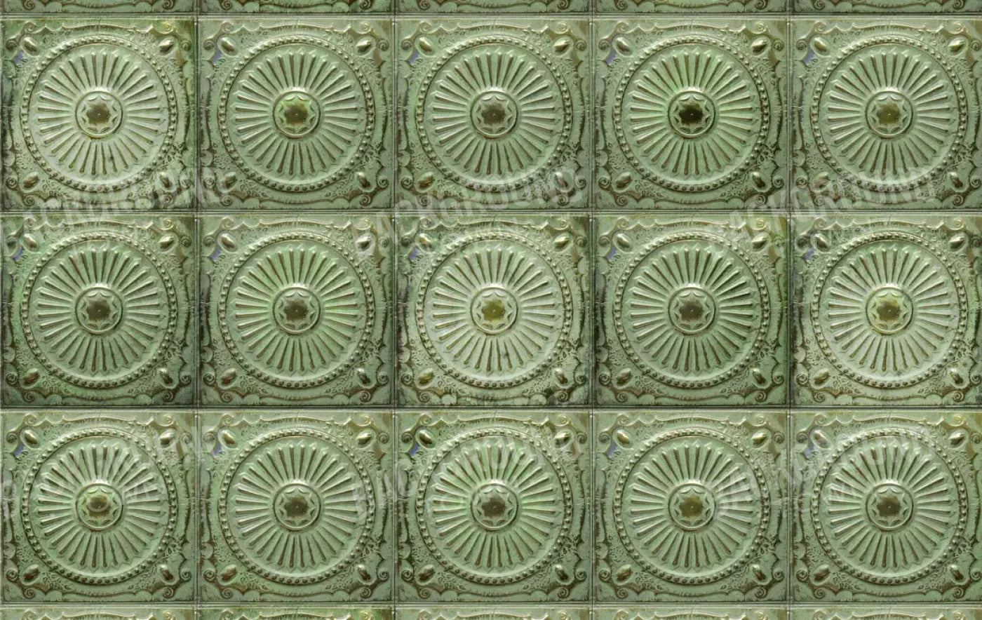 Green Tiles 16’X10’ Ultracloth (192 X 120 Inch) Backdrop