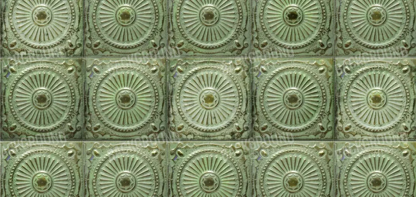 Green Tiles 16’X8’ Ultracloth (192 X 96 Inch) Backdrop