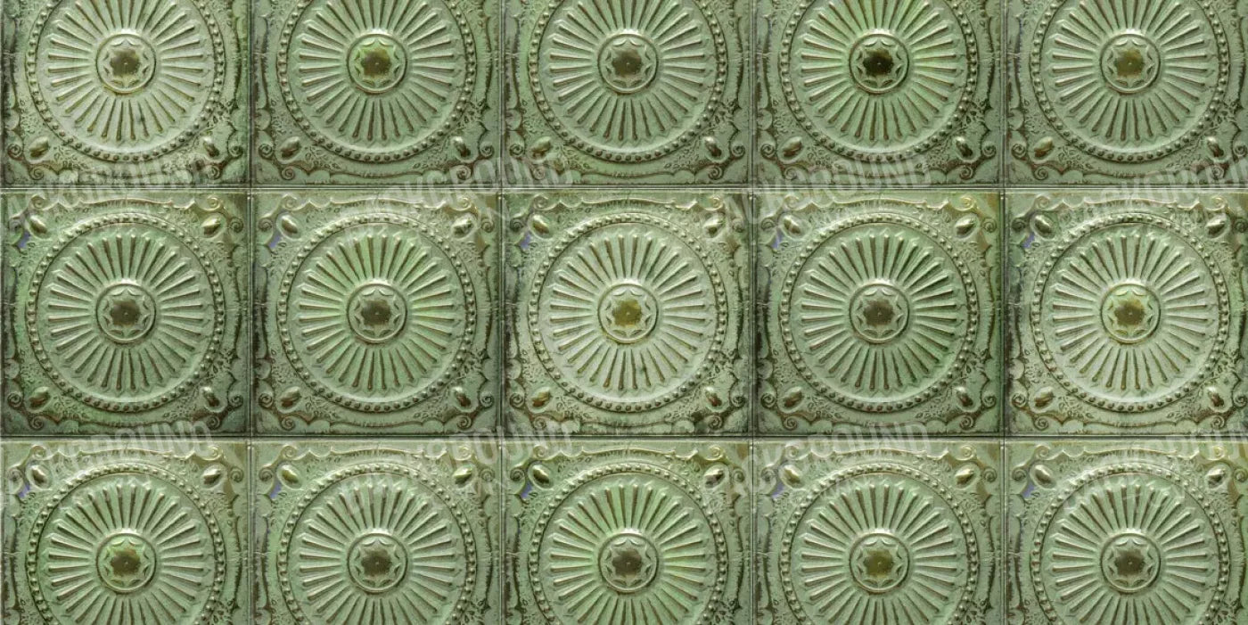 Green Tiles 20’X10’ Ultracloth (240 X 120 Inch) Backdrop